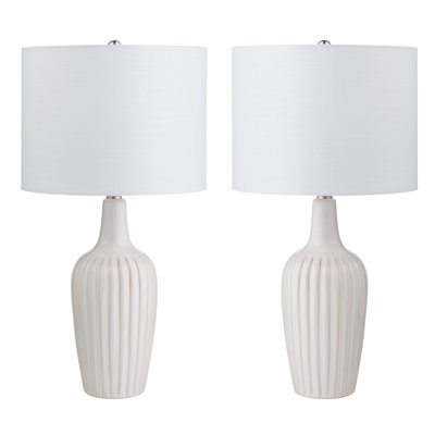 Ensemble de 2 lampes de table en céramique avec abat-jour