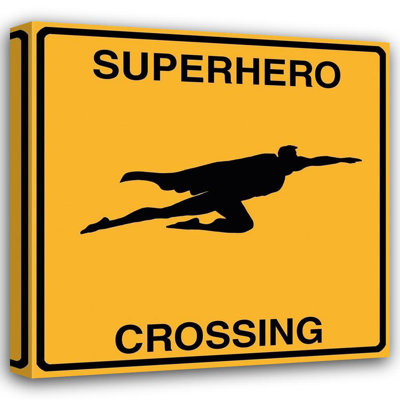 ArtDirect Lavoie, Tina Gallery Wrapped Canvas Art Titled: Super Hero Crossing