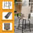 5Pcs  Outdoor Swivel Bar Set With 4 Swivel Chairs And Glass Top Table, All Weather Textile Fabric Outdoor Bar Height Chairs And Table Set Of 5 For Deck, Backyard-1234832515
