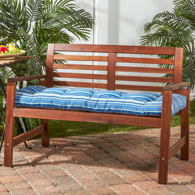 Shipton Outdoor Bench Seat Cushion, Sapphire, 5", 51" W x 18" D
