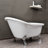 59" x 31" Clawfoot Soaking Acrylic Bathtub-61051208