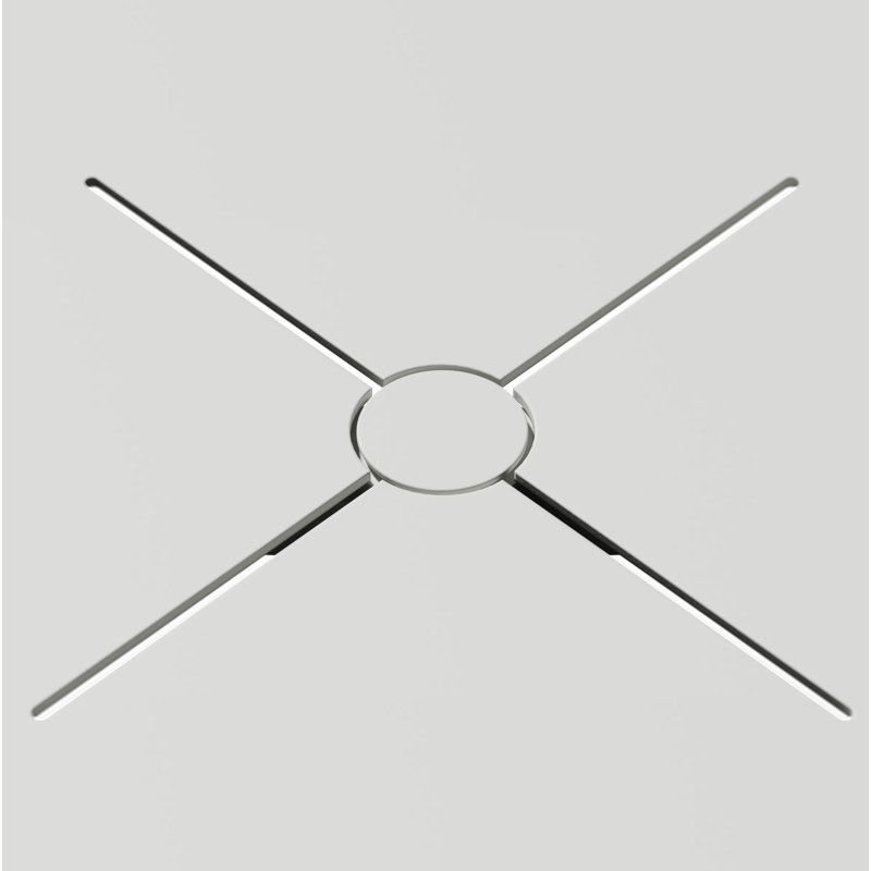X Table, 48" Circular Dining Table, White