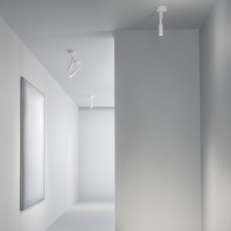 Tubino 4" Unique/Statement Geometric LED Semi Flush Mount, Champagne