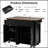 Charming Farmhouse Kitchen Island with Versatile Storage and Power Options, Perfect for Rustic and Organized Cooking Spaces.-1934800815