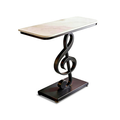 Console moderne minimaliste minimaliste en pierre frittée et métal
