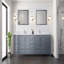 Ensemble de meuble-lavabo double 84 po x 22 po avec comptoir en quartz blanc et robinet-1960414952-1960414953-1960414966