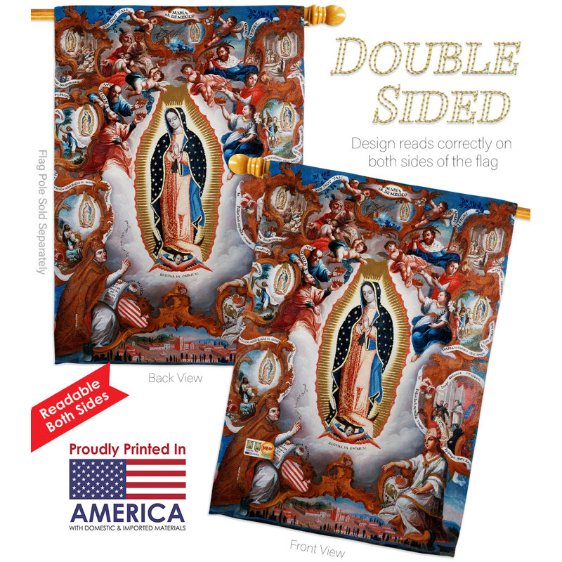 Double Sided 40 in. H x 28 in. W Polyester House Flag