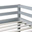 Lit mezzanine double en bois d'hévéa avec échelle-1995076061