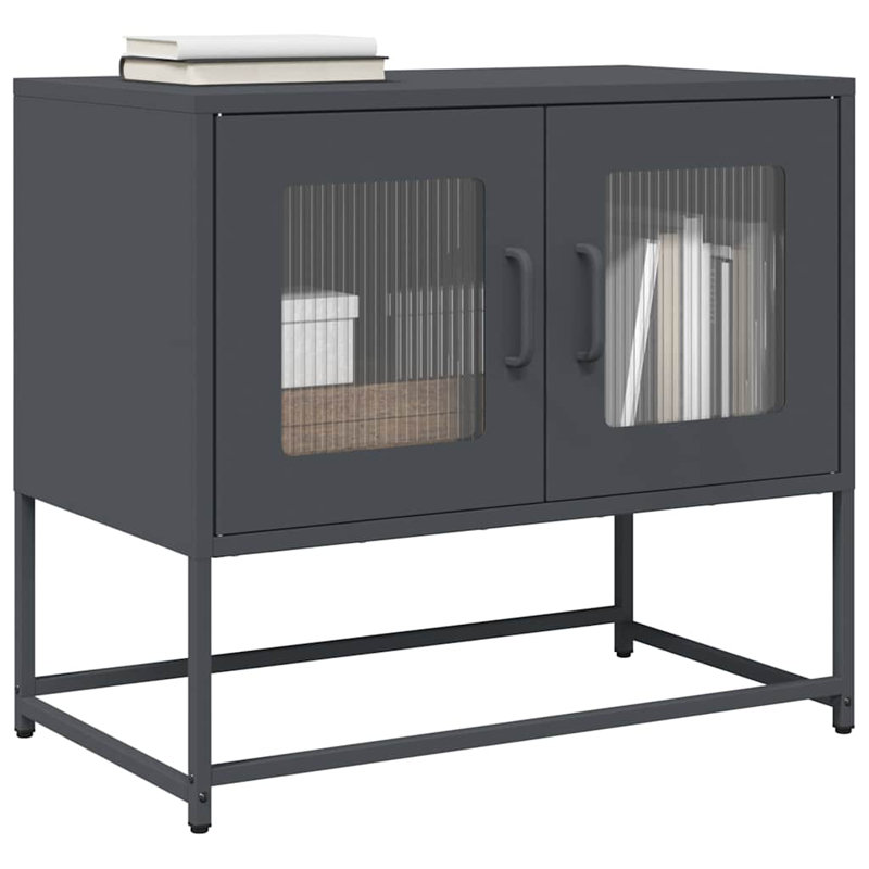 Amrina Unfinished TV Stand for TVs up to 28", Anthracite