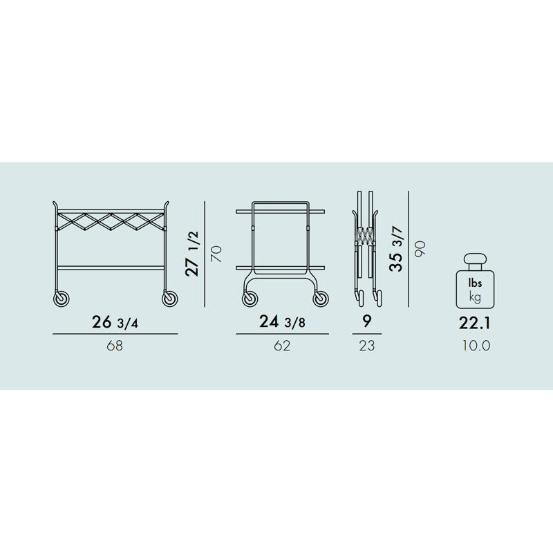 Gastone Trolley, Mat Black