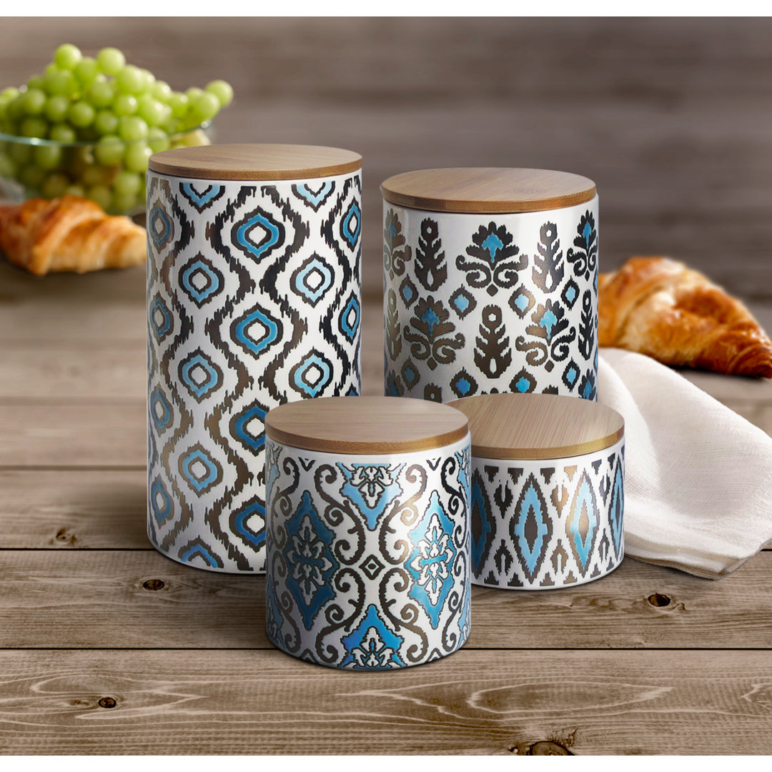 Ceramic / Porcelain Canister - Set of 4 Charlton Home®