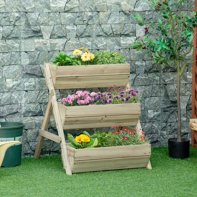 Boîte à fleurs d'extérieur en bois Selmore