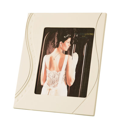 Silver Ripple White Ceramic Picture Frame