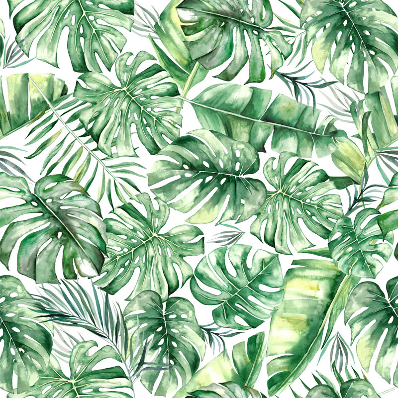 Fihria Leaves Seamless Pattern by Karisssa - Wrapped Canvas Print, 30cm H x 30cm W x 3.8cm D