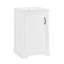 Meuble-lavabo moderne de 20 pouces avec lavabo en céramique, porte à fermeture douce et tablettes réglables pour un rangement efficace-150175423