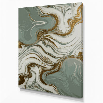 Abstrait art fluide sur toile brune 93
