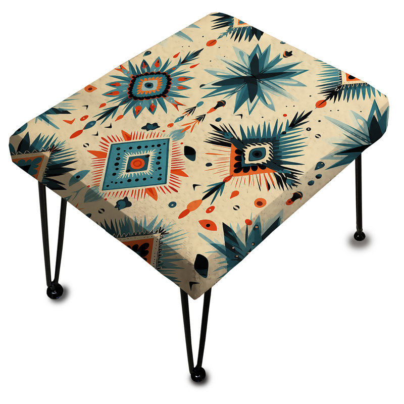 Nomadic Treasures Boho Pattern I - Geometric Rectangle Ottoman