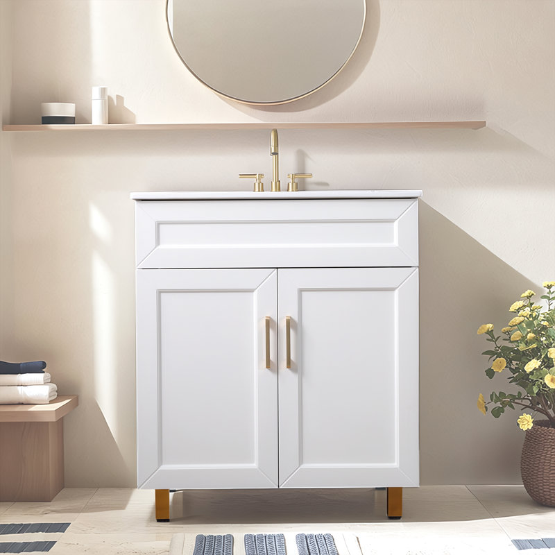 Ensemble de meuble-lavabo simple 30 po blanc moderne