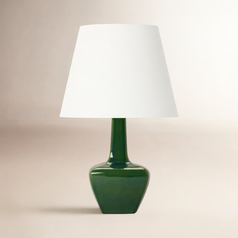 Diogo Table Lamp, 22" H x 10.75" W x 10.75" D, Green