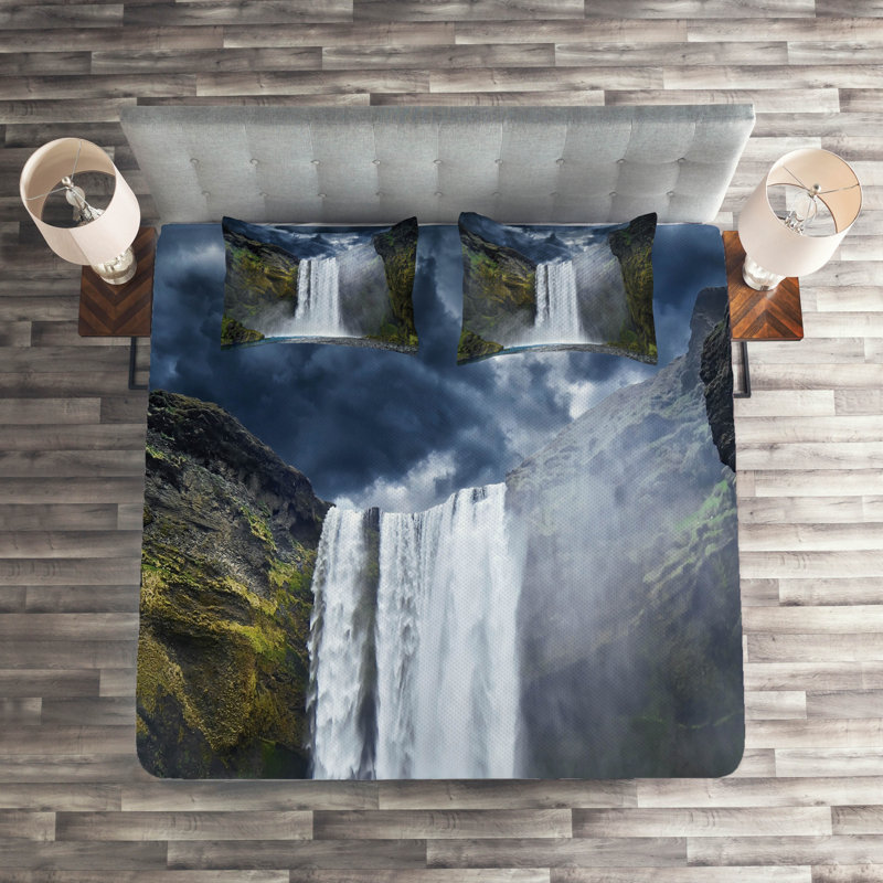 Polyester Coverlet, King Bedspread + 2 Shams
