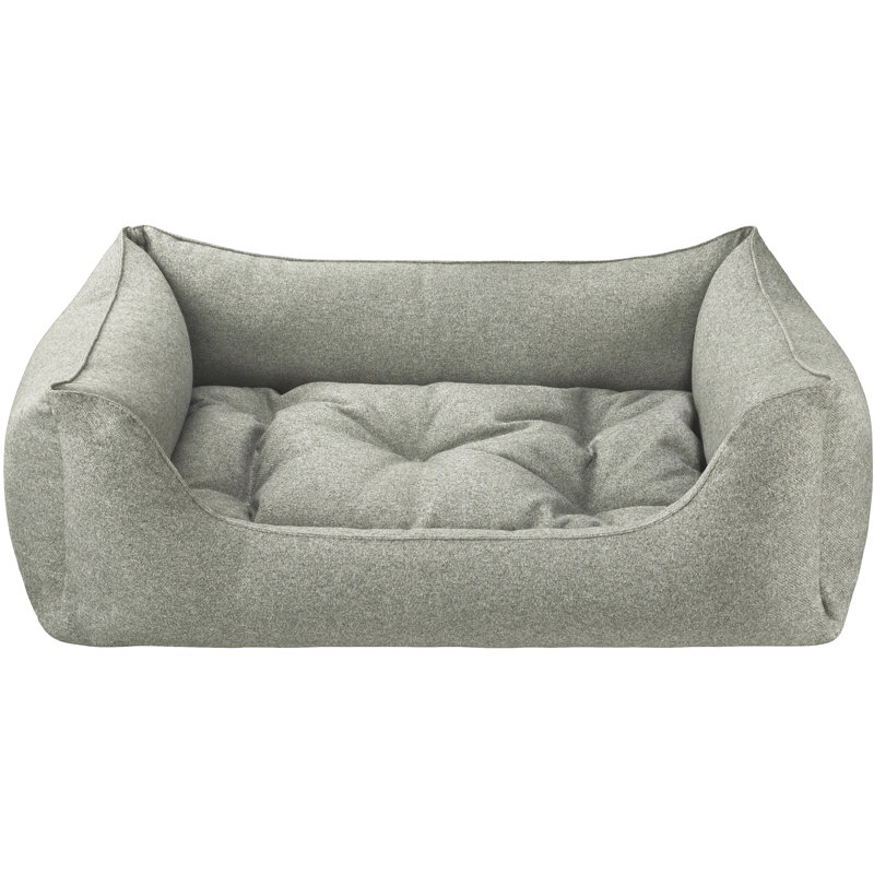 Orthopedic Polyester Pet Bed, Small (70cm W x 50cm D x 25cm H), Light Gray