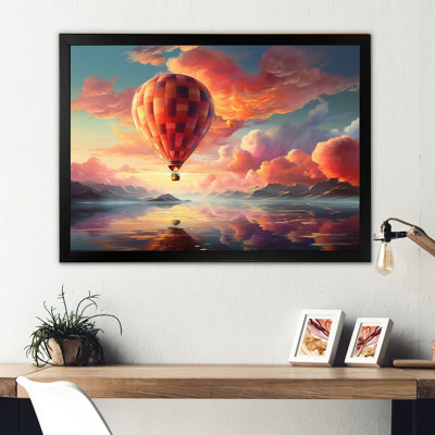" Peach Hot Air Ballon Atmospheric I "