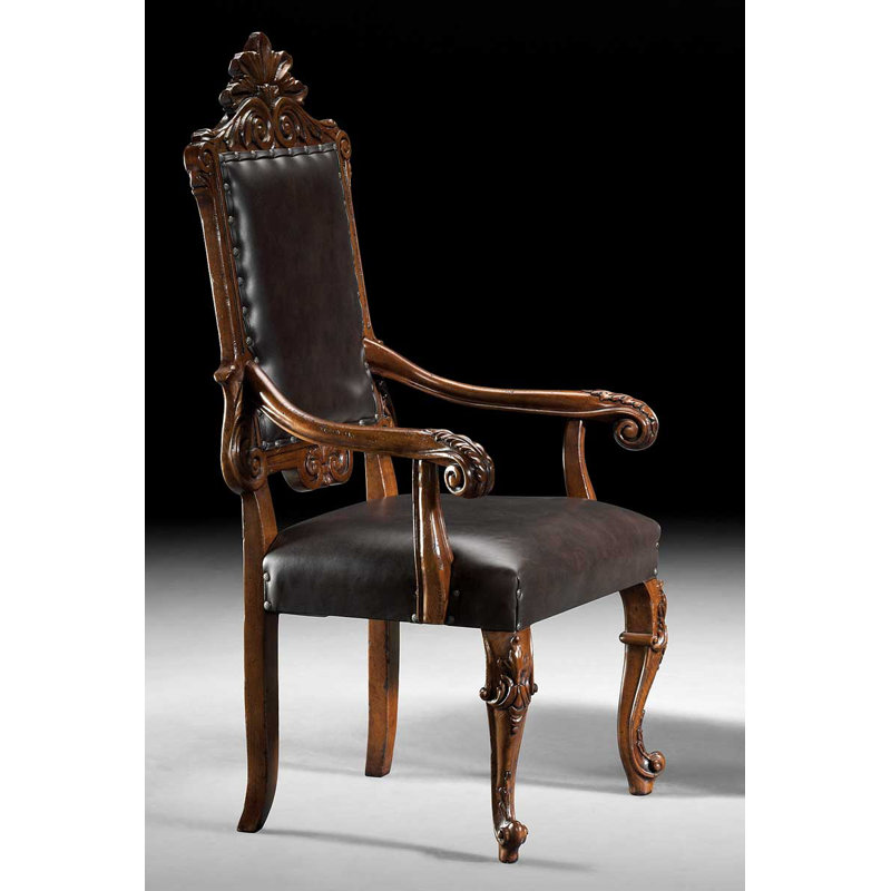 Upholstered Arm Chair in Brown