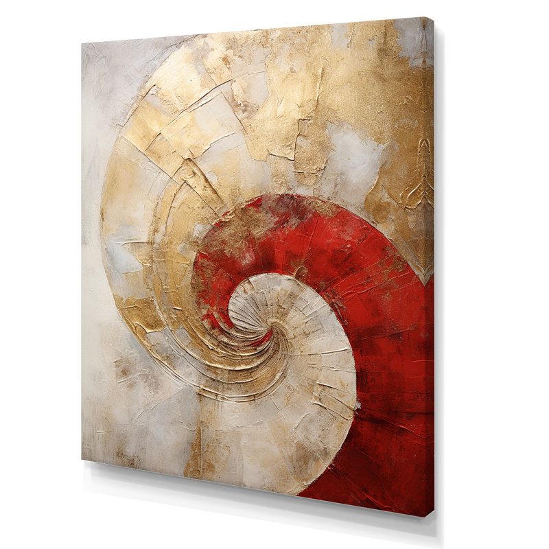 Needham - Décoration murale spirales abstraites_106139, H 44 po x l 34 po x P 1,5 po, Toile tendue