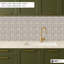 Carrelage gravé au laser taupe 6 po x 6 po Madellion