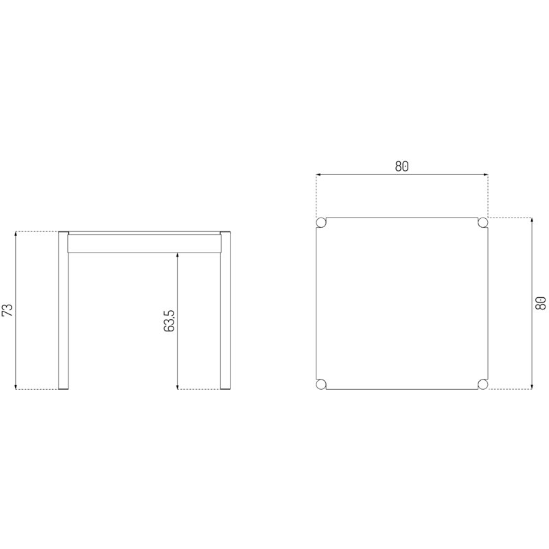 C44 Square Dining Table