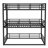 Full Over Full Over Full Bunk Bed, Metal Triple Bunk Bed With Safety Guardrails, Heavy-Duty Bunk Bed With Noise-Reduced Design, Black-452195425