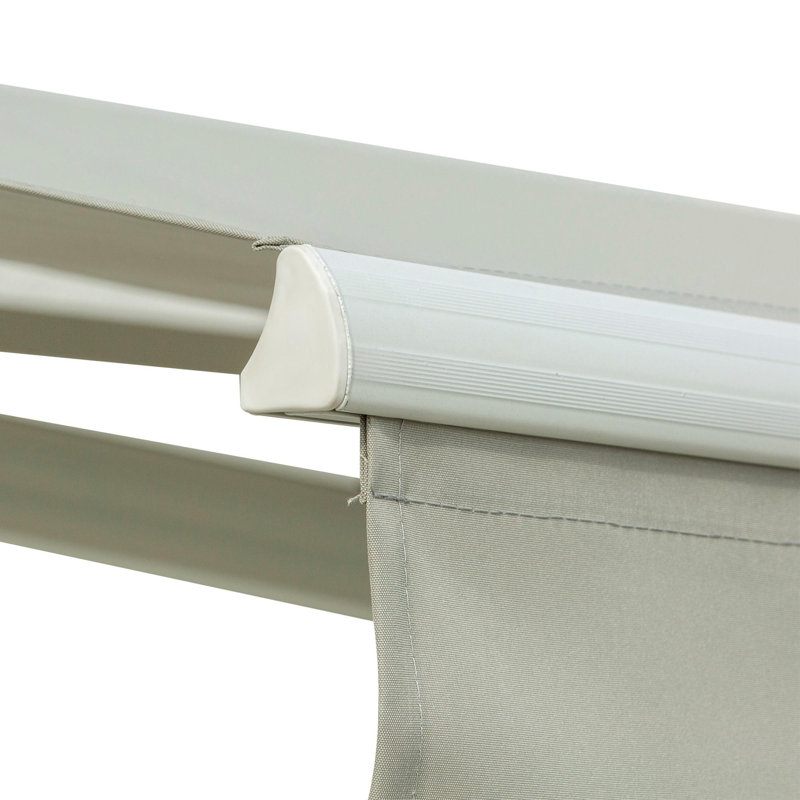 116.3"L x 96.5"W Wall Mounted Terrace Retractable Awning, 49.2" H x 98.5" W x 78.8" D, Solid Color, Gray