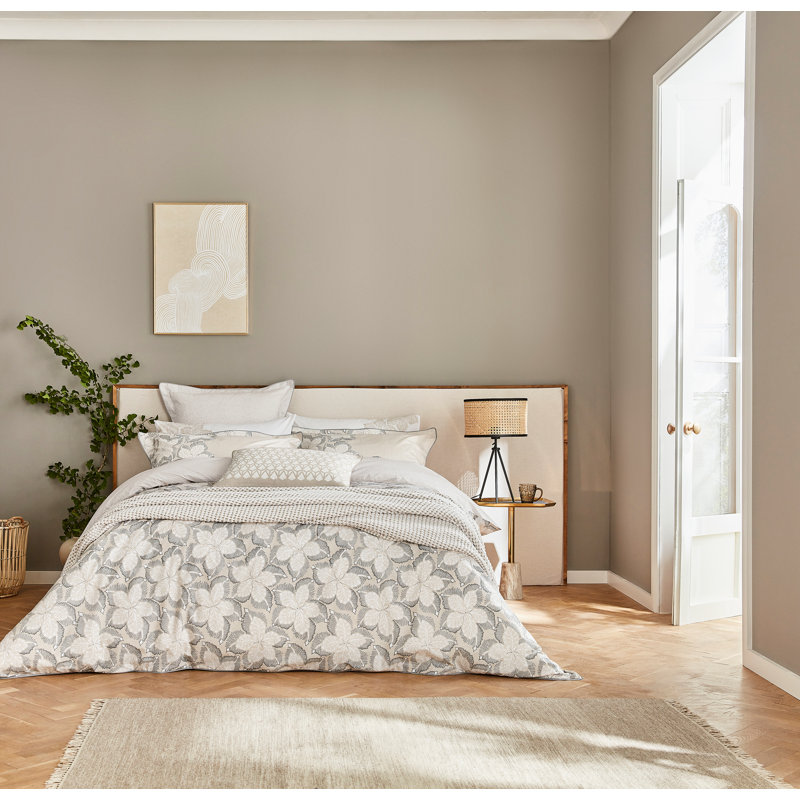 Sana Gray 200 TC Duvet Cover, King Duvet Cover