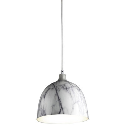 Romona 1 - Light Grey Dome Pendant