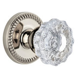 Grandeur Newport Rosette Double Dummy with Versailles Crystal Door Knob