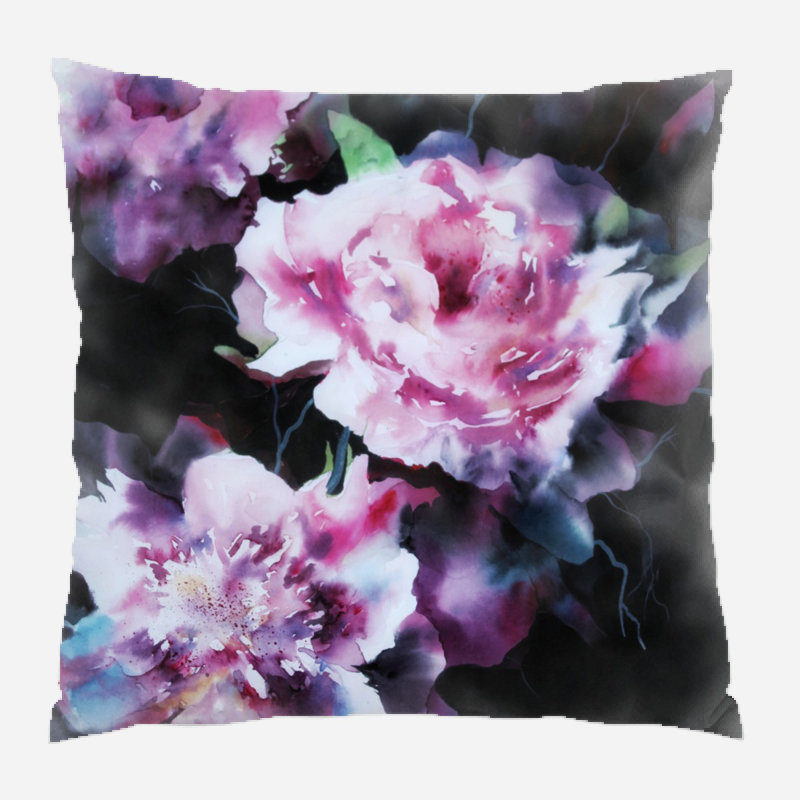 Reversible Throw Pillow, Microsuede, Indoor