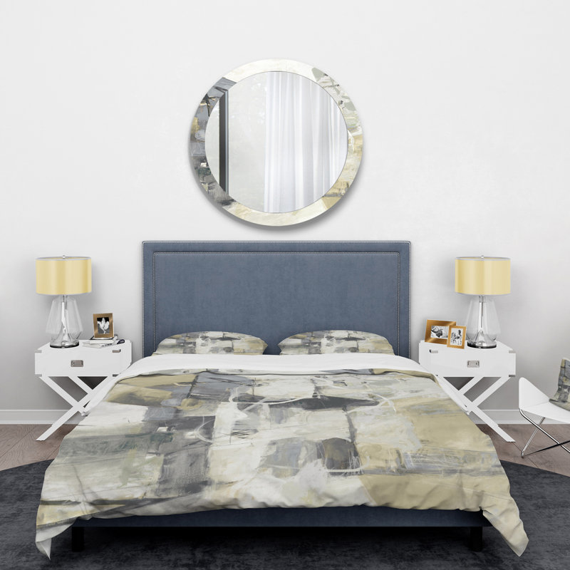 Glam Cream Dream IV - Ensemble de housse de couette moderne et contemporain - Microfibre de polyester