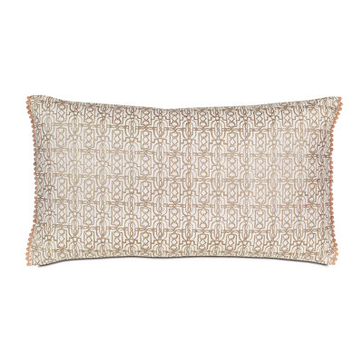 Halo Appliqued Cotton Throw Pillow