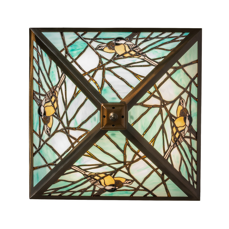 Rustic Lodge 4 - Light Semi Flush Mount