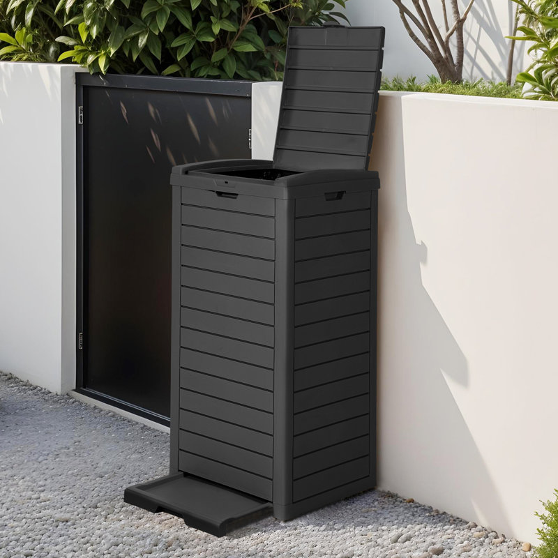 31 Gallon Recycling Bin, Black