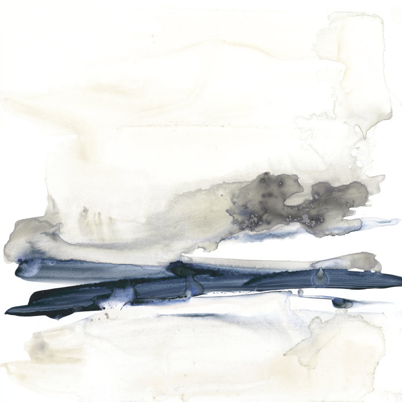 «Marine Horizon Line I» par Jennifer Goldberger, reproduction sur toile tendue, H 20 po x l 20 po