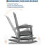 Garden Rocking Chair, Weatherproof Adirondack Rocker for Patio Balcony-1097616836