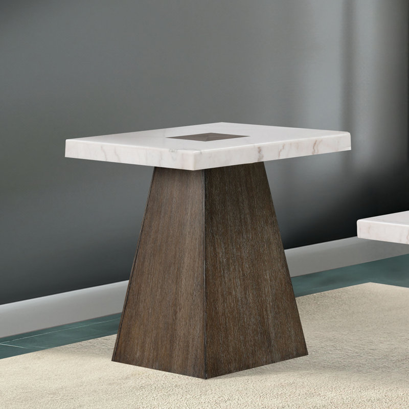 Table de bout carrée en marbre Ayleah