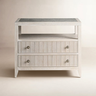 Caterina 2-Drawer Oak Nightstand