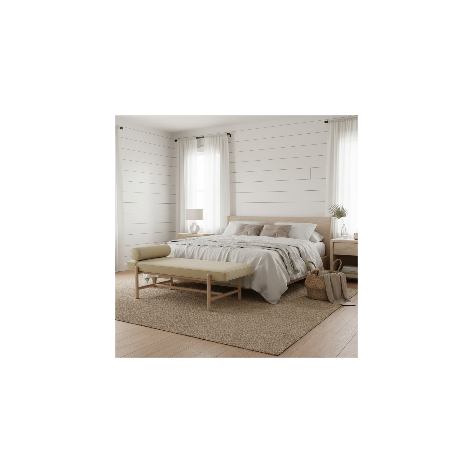 Cellire Bench, Natural, Khaki