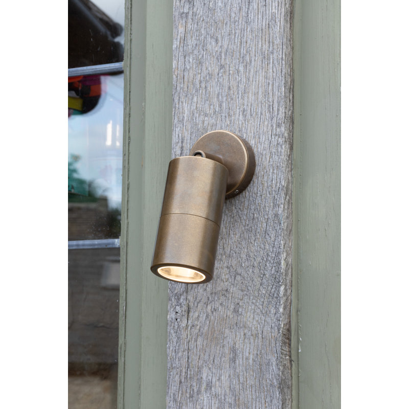 Brittainy Natural Brass 16cm H Integrated LED Outdoor Wall Lantern