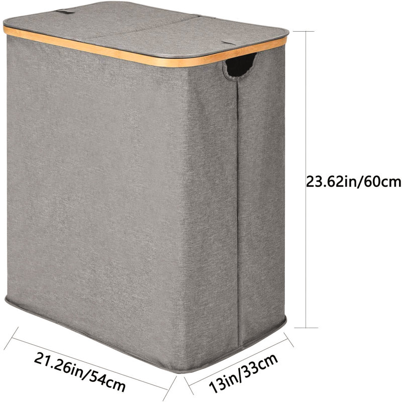 Laundry Sorter with Handles, Grey