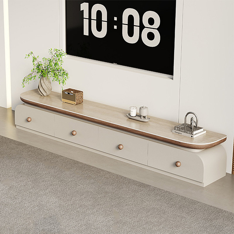 Meuble télé minimaliste moderne de style français, H 15,75 po x L 78,74 po x l 15,75 po