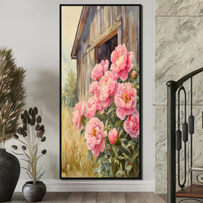 Pivoines dans la brise de basse-cour I - décoration murale pivoines