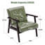 Fauteuil Mid-Century moderne en cuir artificiel touffeté de 21,65 po de large Havva-1513007551